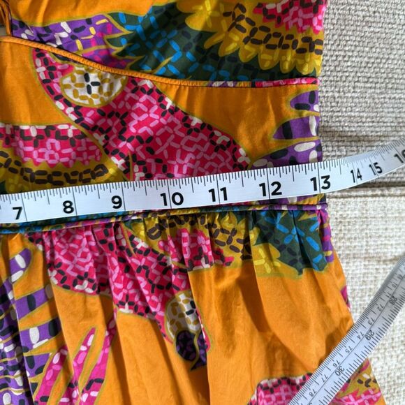 FARM RIO Beaded Macaws Cotton Midi Dress In Multi S NWOT - Picture 10 of 13
